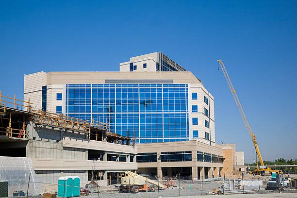 A construction site of a new building.